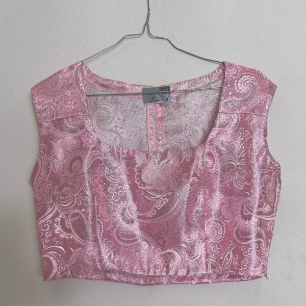 Pronto moda lady r top donna in broccato di misto seta