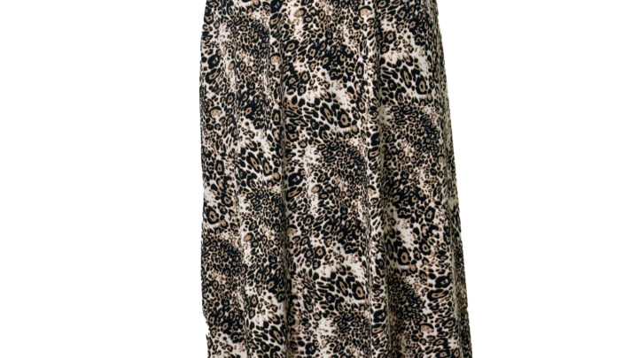 Pronto Moda Lady R gonna in jersey di cotone in stile leopardata